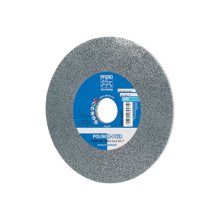 Pferd Unitized Wheel, 3Sf, 6"x1/8"x1", 6 in Dia, 1/8 in W, 1 in Arbor Hole 48360